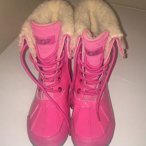 Girls Uggs Patent Pink Duck Boot